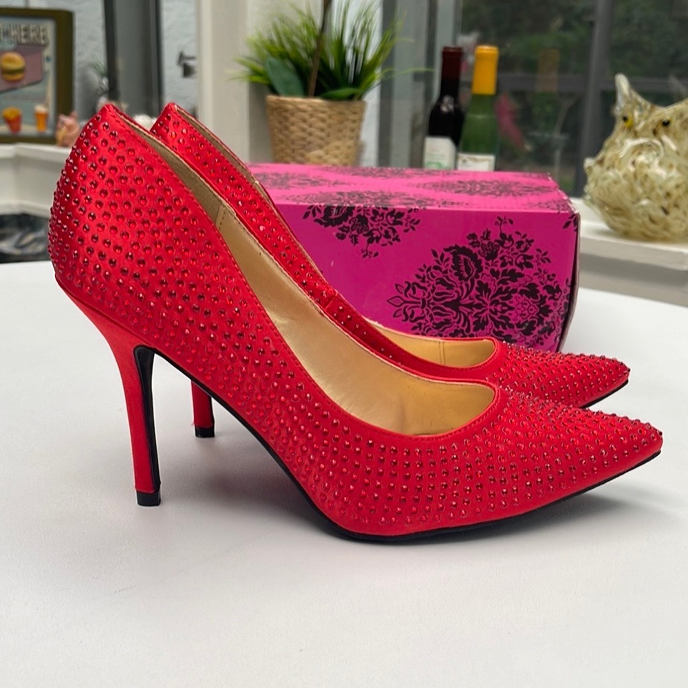 New Red Rhinestone Heels - Picture 5 of 15